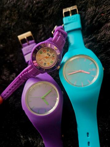 3 ice-watch 2 x dames 1x kinderhorloge. beschikbaar voor biedingen