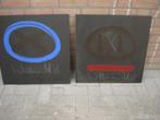 2x Walter van Oel Olieverf op MDF 60 X 60 cm gesigneerd, Antiek en Kunst, Kunst | Schilderijen | Abstract, Ophalen of Verzenden