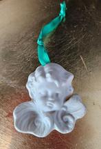 Engel - cherubijn - hangend - ceramic bisque, Ophalen of Verzenden, Gebruikt, Beeld(je), Christendom | Katholiek