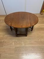 Eiken ovale klaptafel, 45 tot 60 cm, Gebruikt, Ophalen of Verzenden, 75 cm of meer