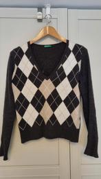 Benetton Argyle Trui - Maat M, Kleding | Dames, Truien en Vesten, Maat 38/40 (M), Benetton, Ophalen of Verzenden, Zo goed als nieuw