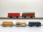 PIKO: set van 5 goederenwagons voor H0-spoor, Ophalen, Gebruikt, Gelijkstroom, Wagon
