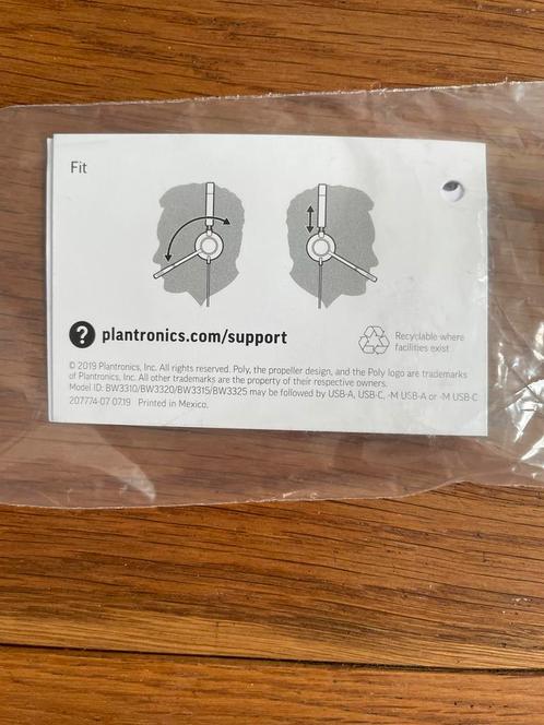 Plantronics Headset - koptelefoon, Computers en Software, Headsets, Zo goed als nieuw, On-ear, Bedraad, Mute-functie, Ophalen of Verzenden