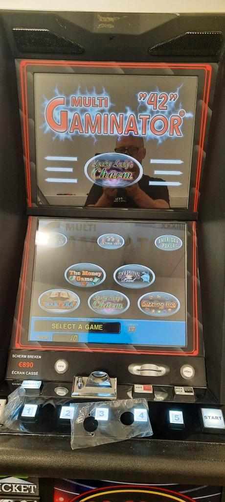 gokkast met versqchillende spelen, Verzamelen, Automaten | Gokkasten en Fruitautomaten, Gebruikt, Euro, Met sleutels, Ophalen of Verzenden