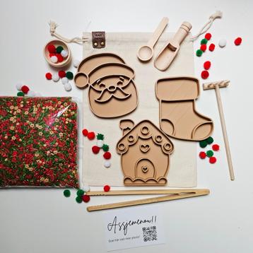 Kerst vulvormen set - sensorisch speelgoed  beschikbaar voor biedingen