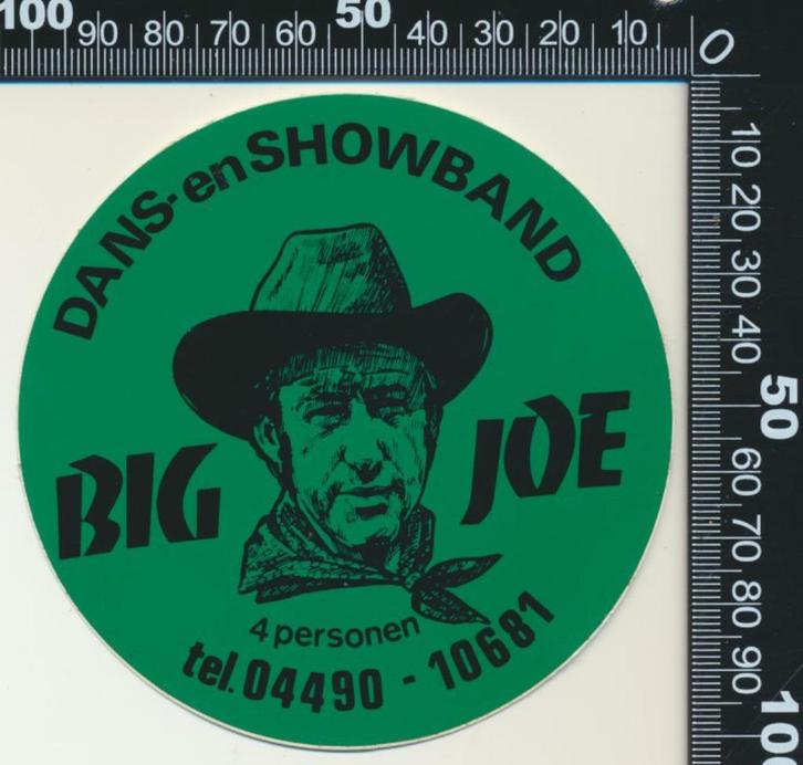 Sticker: Dans en Showband Big Joe (4), Verzamelen, Stickers, Zo goed als nieuw, Bedrijf of Vereniging, Ophalen of Verzenden
