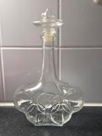 Vintage glazen karaf Olympische Spelen, Antiek en Kunst, Antiek | Glas en Kristal, Ophalen of Verzenden