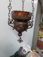 14440) Antieke forse Godslamp met   druiventros, Antiek en Kunst, Ophalen of Verzenden
