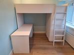 Houten hoogslaper met bureau (180cm!), Ophalen, Zo goed als nieuw, Hoogslaper