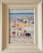 Niek van der Plas - Strandgezicht, Antiek en Kunst, Ophalen of Verzenden