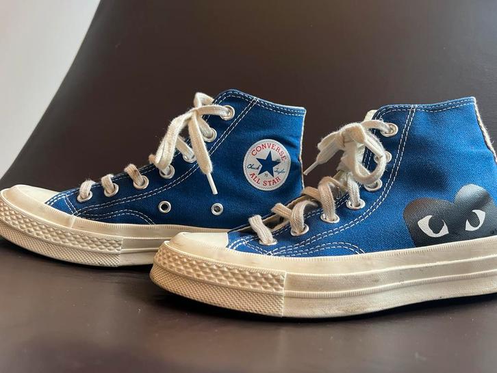 Converse x CDG Play Blauw High-Top EU 35, Kinderen en Baby's, Kinderkleding | Schoenen en Sokken, Gebruikt, Schoenen, Meisje, Ophalen of Verzenden