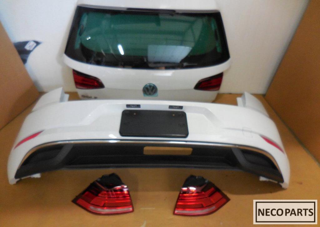 VW GOLF 7 FACELIFT ACHTERKLEP ACHTER BUMPER LAMPEN LC9A, Ophalen of Verzenden, Gebruikt, Volkswagen, Spatbord