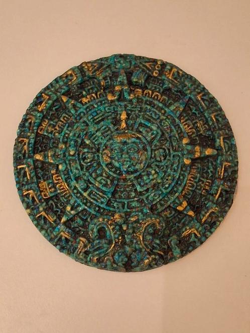 Azteekse Kalendersteen / zonnekalender 13cm, Huis en Inrichting, Woonaccessoires | Wanddecoraties, Zo goed als nieuw, Ophalen of Verzenden