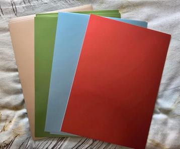 Metallic papier, stempel karton, fluweel papier, paspartout beschikbaar voor biedingen