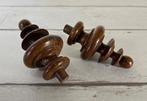 Set van twee Franse siertorentjes hout draaiwerk, Antiek en Kunst, Antiek | Woonaccessoires, Ophalen of Verzenden