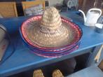 10 x kleurrijke sombrero maattip 48 cm gemaakt van stro, Ophalen, Zo goed als nieuw, Carnaval