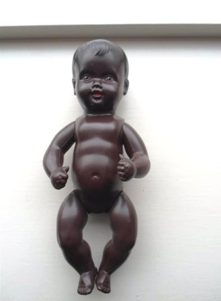 Oud donker popje. Celluloid. Jaren '30. Gemerkt Celba.Duits, Verzamelen, Poppen, Gebruikt, Pop, Ophalen of Verzenden