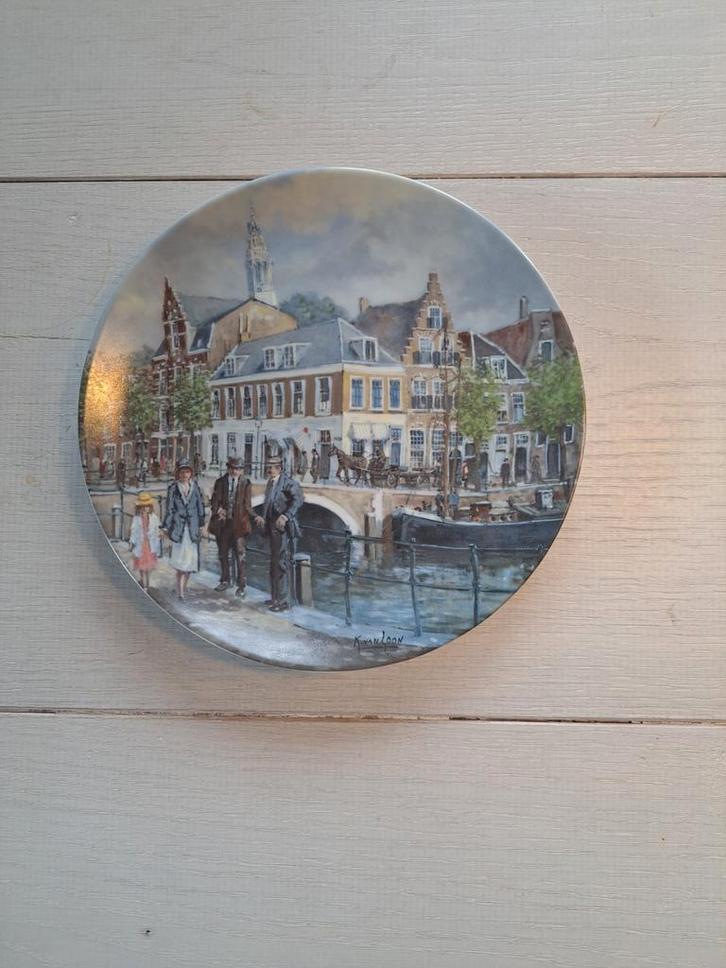Mosa Bord 'Haarlem, Stad aan 't Spaarne', Antiek en Kunst, Antiek | Wandborden en Tegels, Ophalen of Verzenden