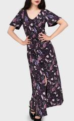 NWT Killstar Jurk Mt XL Zwart Paars Bloemen Maxi Willow Wisp, Kleding | Dames, Jurken, Ill, Verzenden, Paars, Maat 46/48 (XL) of groter