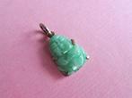 jwg Kleine vintage 60s 70s Boeddha ketting hanger bedel jade, Verzenden, Overige materialen, Hanger