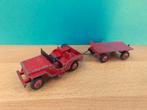DINKY TOYS # 25y en # 25g JEEP EN TRAILER SAMEN 7,50 EURO, Ophalen of Verzenden, Gebruikt, Overige typen, Dinky Toys