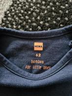 Blauw effen shirt maat 62 hh, Kinderen en Baby's, Babykleding | Maat 62, Hema, Onbekend, Ophalen of Verzenden, Zo goed als nieuw