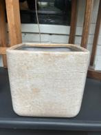 Mica bloempot 20cmx20cm en 18 hoog, Rond, Ophalen of Verzenden, Zo goed als nieuw, Aardewerk