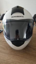 Schuberth C3 Basic M 56/57 wit met Sena 10 U intercom, Ophalen of Verzenden, Tweedehands, Systeemhelm, Overige merken