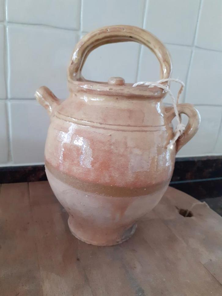 Franse gargoulette waterkan Frankrijk Antiek met deksel, Antiek en Kunst, Antiek | Keramiek en Aardewerk, Ophalen of Verzenden