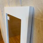 Spiegel - 110 x 45 cm - houten white wash lijst - TTM Wonen, Huis en Inrichting, Woonaccessoires | Spiegels, Minder dan 50 cm