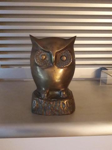 BRONZEN ART DECO UIL in ZEER GOEDE STAAT ( hoog 16 cm )  beschikbaar voor biedingen