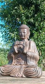 Groot hardhouten Shakyamuni Boeddha-beeld., Ophalen, Zo goed als nieuw