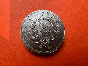10 Centimes 1814 - Zeldzame Munt! beschikbaar voor biedingen