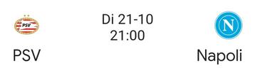 Vip  - PSV I Napoli Hospitality 21-10-2025 om 21.00  beschikbaar voor biedingen