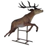 Flying reindeer on metal base – Rendier beeld Hoogte 224 cm, Diversen, Kerst, Ophalen, HorecaBeelden, Nieuw, HorecaBeelden