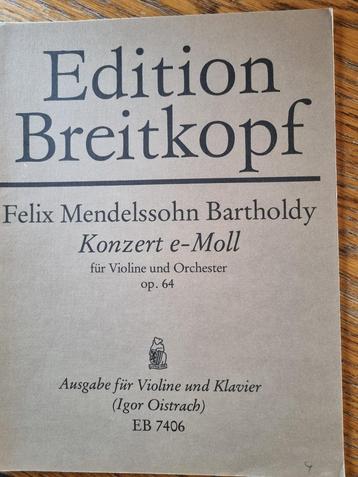 Felix Mendelssohn Bartholdy: Konzert e-Moll (viool en orkest beschikbaar voor biedingen