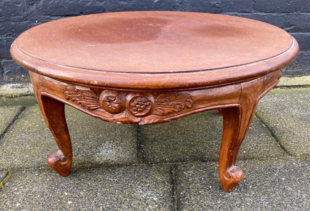 grappige klein ronde bijzettafel 50 x 24 cm, Huis en Inrichting, Minder dan 45 cm, Minder dan 55 cm, De doofpot, Rond