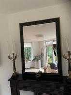 Grote Rechthoekige Spiegel met Zwarte Lijst, Huis en Inrichting, Woonaccessoires | Spiegels, Ophalen, 100 tot 150 cm, Zo goed als nieuw