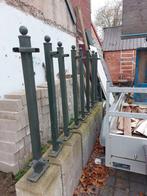 10 hekwerkpalen metaal, Ophalen, Gebruikt, IJzer, Sierhekwerk