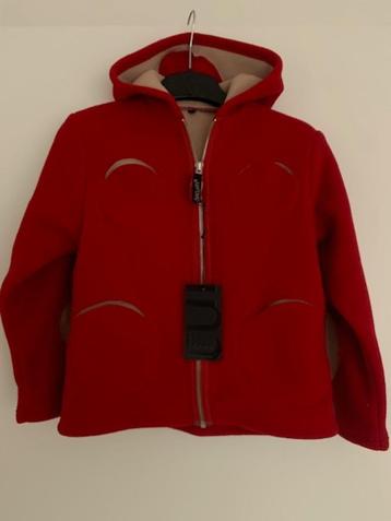 FLEECE vest rood/beige-maat 122 beschikbaar voor biedingen