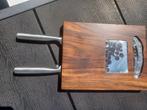 Luxe kaasplank, houtmet 2 messen en 1 flesopener, nieuw, Ophalen, Nieuw
