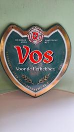 Vos bier metalen reclame bord, Ophalen, Gebruikt, Reclamebord