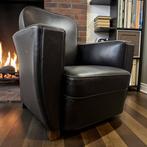 Vintage lederen art deco fauteuil / eenzit / zetel, Ophalen
