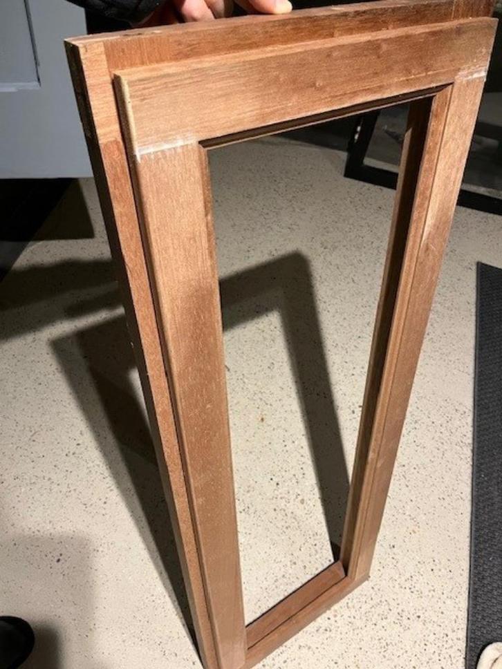 NIEUW - Hardhouten raam met HR++ glas, Doe-het-zelf en Verbouw, Glas en Ramen, Nieuw, Gevelraam of Ruit, Minder dan 80 cm, 80 tot 120 cm