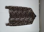 Blouse met panter print, Ophalen of Verzenden, Zo goed als nieuw, Maat 42/44 (L), Bruin