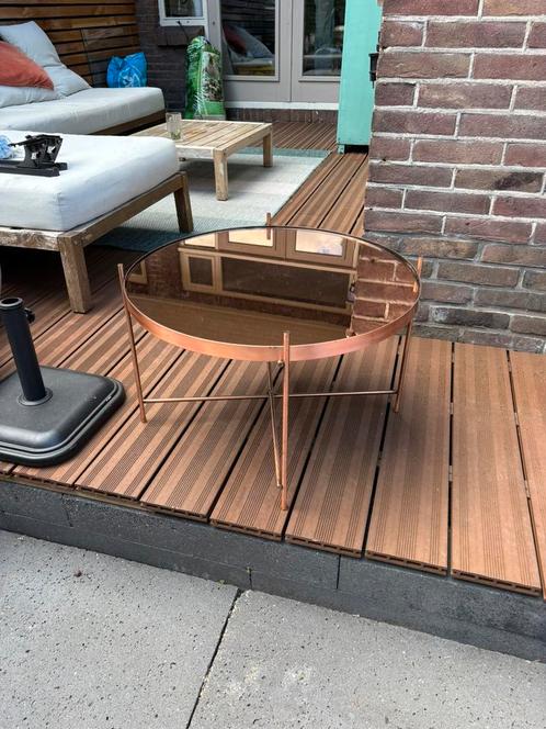 Koffietafeltje van Zuiver, Huis en Inrichting, Tafels | Sidetables, Gebruikt, 25 tot 50 cm, 50 tot 100 cm, Rond, Glas, Ophalen