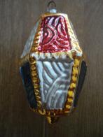 Mooie oude glazen kerstbal lampion, Ophalen of Verzenden, Gebruikt