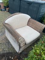 Rieten Stoel met Kussens - Mooie Blikvanger!, Tuin en Terras, Tuinstoelen, Ophalen, Gebruikt, Rotan