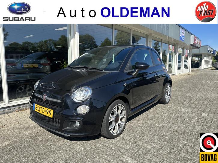 Fiat 500C 0.9 TwinAir Turbo 500S HALFLEDER,CLIMAINTERSCOPE A, Auto's, Fiat, Bedrijf, Te koop, 500C, ABS, Airbags, Airconditioning