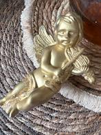 Gouden Engelenbeeld met Viool - Decoratief, Tuin en Terras, Tuinbeelden, Ophalen of Verzenden, Zo goed als nieuw, Kunststof, Engelenbeeld